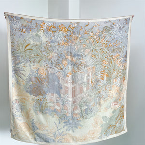 MaraSilk Pure Mulberry Silk-Wool Scarf - Square MS825