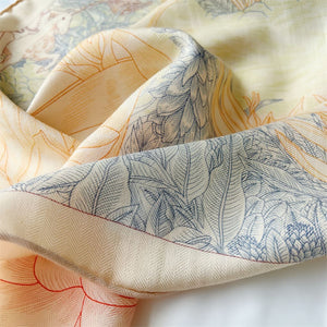 MaraSilk Pure Mulberry Silk-Wool Scarf - Square MS825