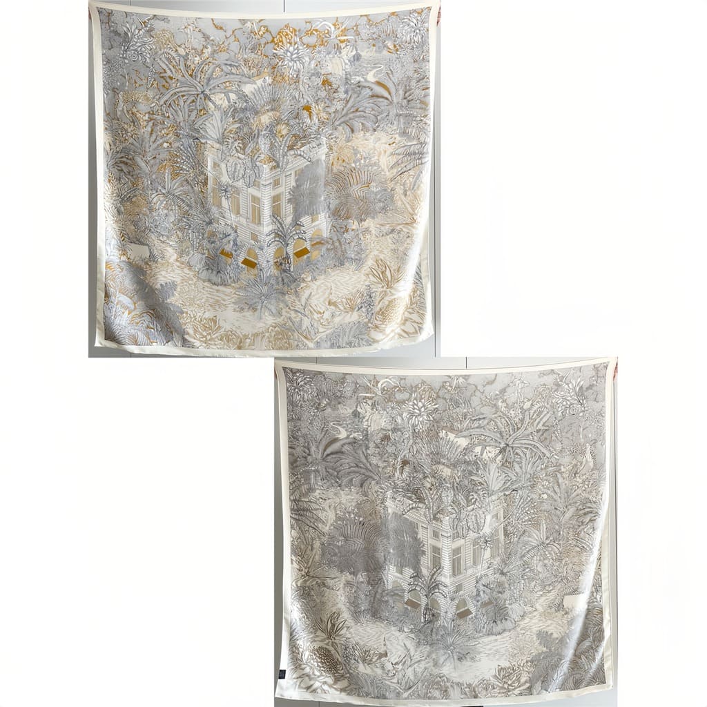 MaraSilk Pure Mulberry Silk-Wool Scarf - Square MS825