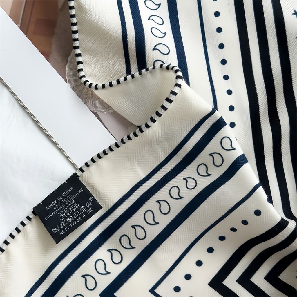 MaraSilk Pure Mulberry Silk-Wool Scarf - Square MS825