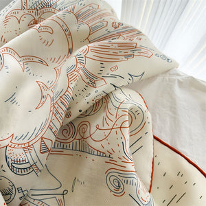 MaraSilk Pure Mulberry Silk-Wool Scarf - Square MS825