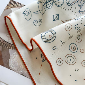 MaraSilk Pure Mulberry Silk-Wool Scarf - Square MS825