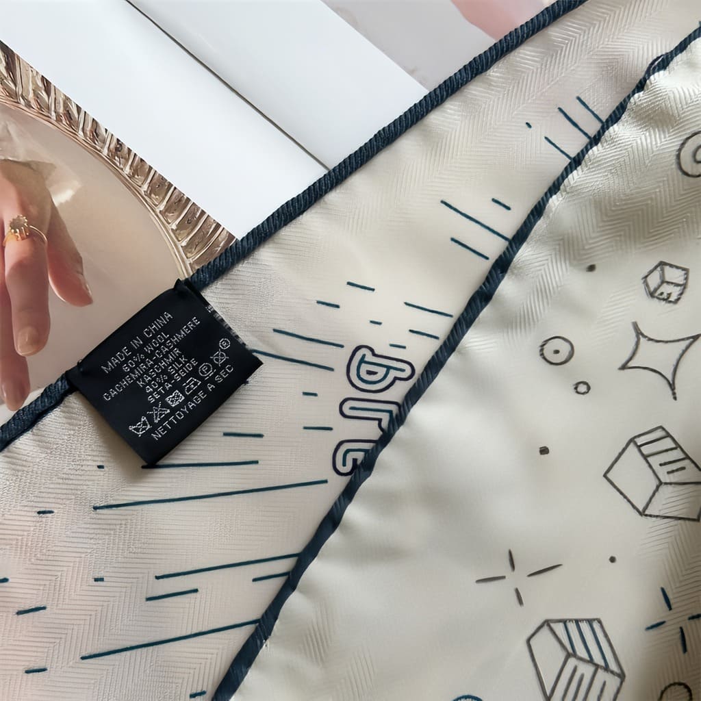 MaraSilk Pure Mulberry Silk-Wool Scarf - Square MS825