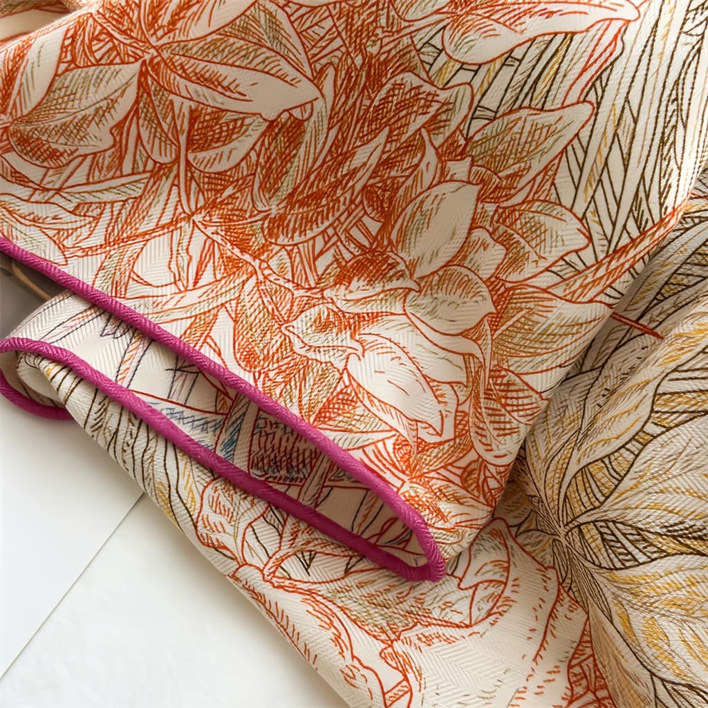 MaraSilk Pure Mulberry Silk-Wool Scarf - Square MS825