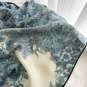 MaraSilk Pure Mulberry Silk-Wool Scarf - Square MS825