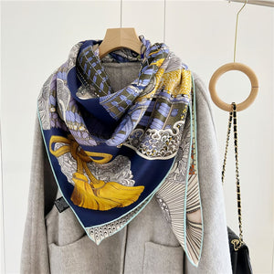 MaraSilk Pure Mulberry Silk-Wool Scarf - Square MS825