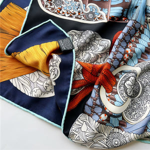 MaraSilk Pure Mulberry Silk-Wool Scarf - Square MS825