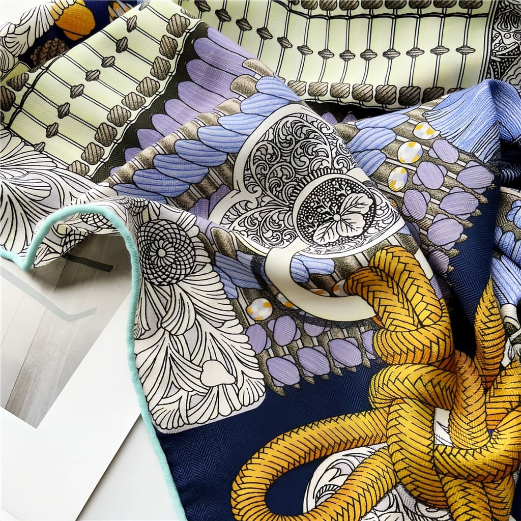 MaraSilk Pure Mulberry Silk-Wool Scarf - Square MS825