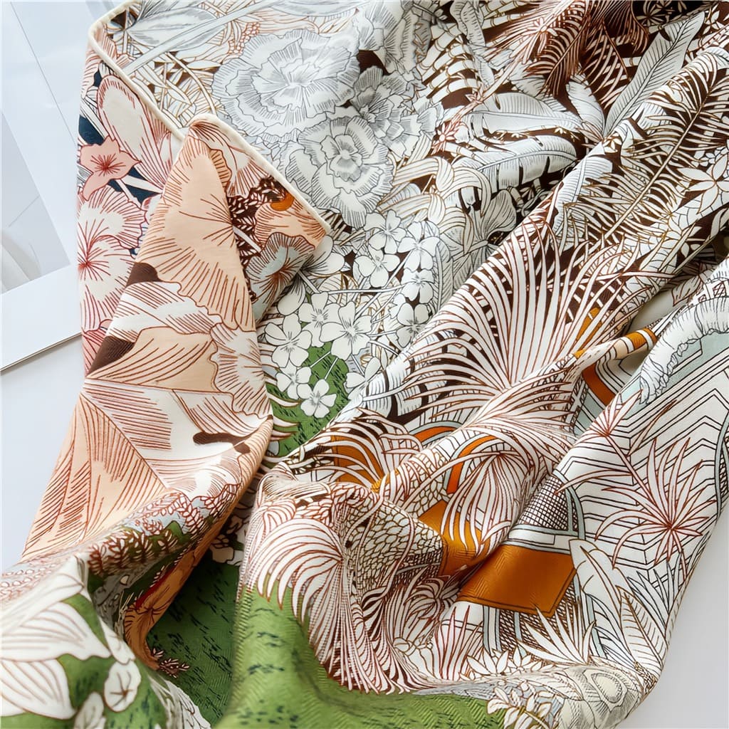 MaraSilk Pure Mulberry Silk-Wool Scarf - Square MS825