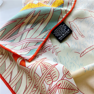 MaraSilk Pure Mulberry Silk-Wool Scarf - Square MS825