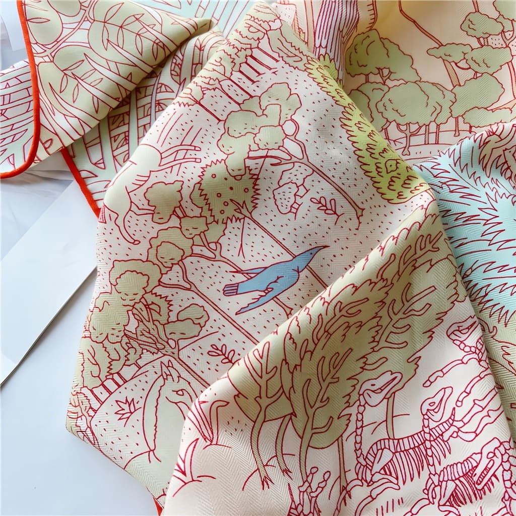 MaraSilk Pure Mulberry Silk-Wool Scarf - Square MS825