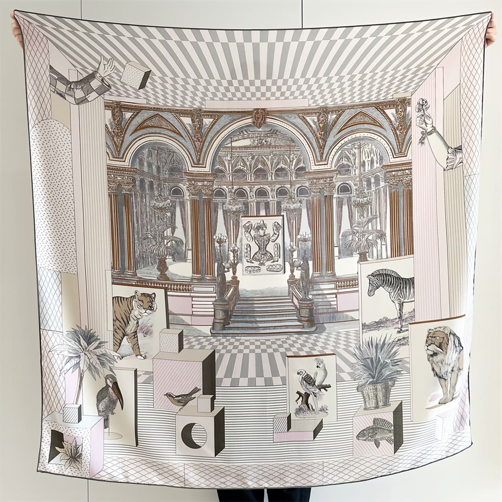 MaraSilk Pure Mulberry Silk-Wool Scarf - Square MS827