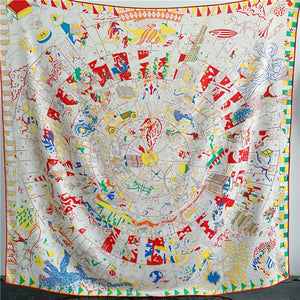 MaraSilk Pure Mulberry Silk-Wool Scarf - Square MS827