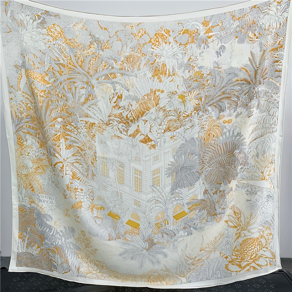 MaraSilk Pure Mulberry Silk-Wool Scarf - Square MS827