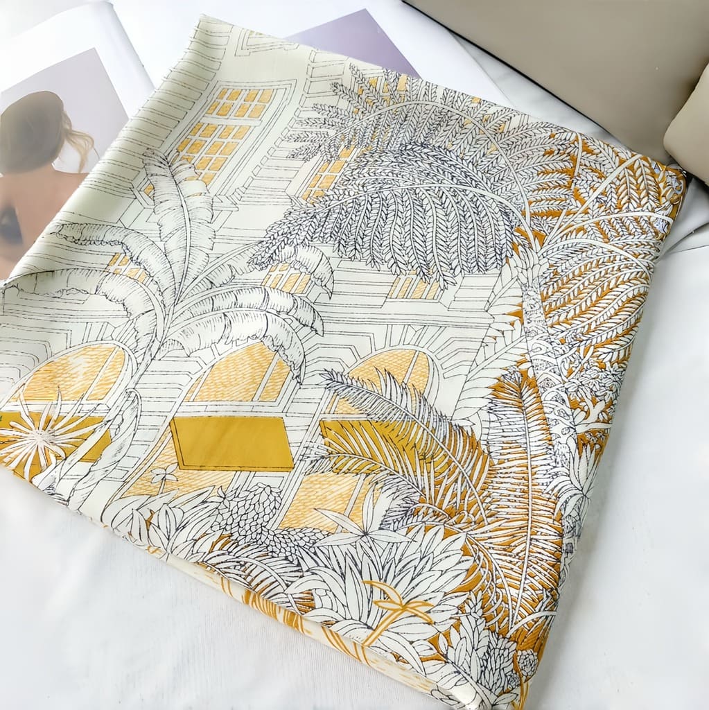 MaraSilk Pure Mulberry Silk-Wool Scarf - Square MS827