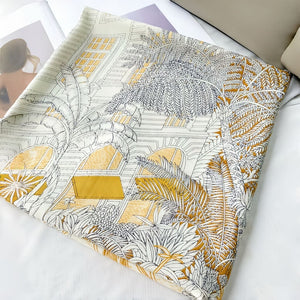 MaraSilk Pure Mulberry Silk-Wool Scarf - Square MS827