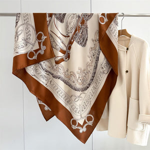 MaraSilk Pure Mulberry Silk-Wool Scarf - Square MS827