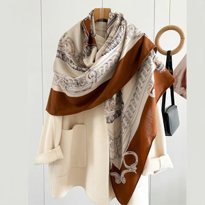 MaraSilk Pure Mulberry Silk-Wool Scarf - Square MS827