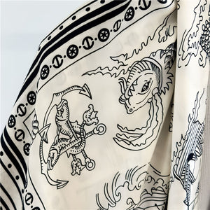 MaraSilk Pure Mulberry Silk-Wool Scarf - Square MS827