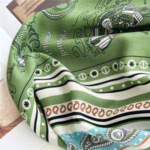 MaraSilk Pure Mulberry Silk-Wool Scarf - Square MS827