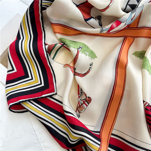 MaraSilk Pure Mulberry Silk-Wool Scarf - Square MS827