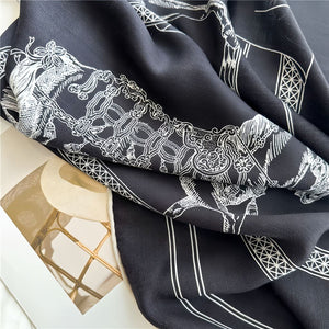 MaraSilk Pure Mulberry Silk-Wool Scarf - Square MS827