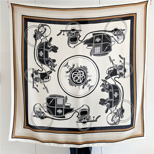 MaraSilk Pure Mulberry Silk-Wool Scarf - Square MS827