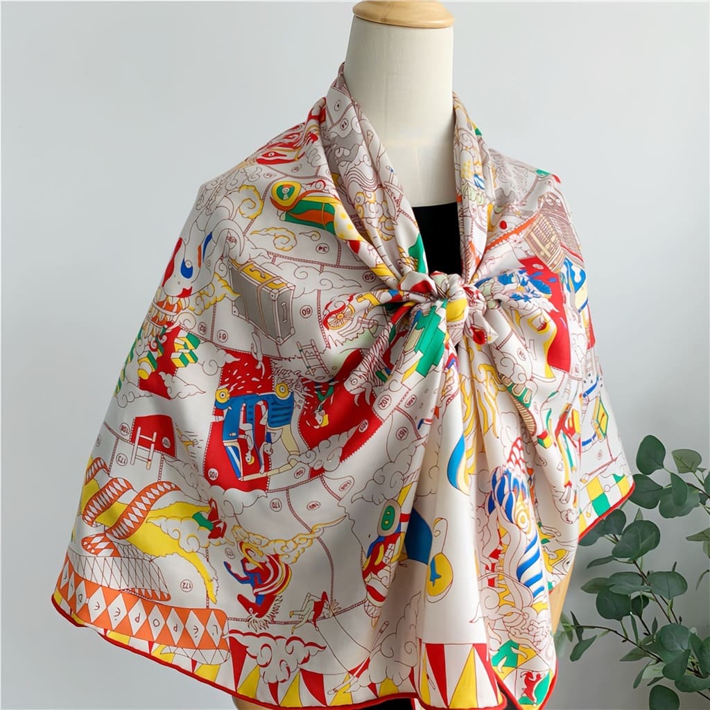 MaraSilk Pure Mulberry Silk-Wool Scarf - Square MS827