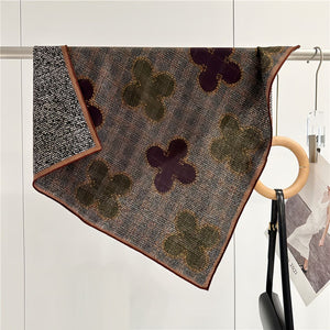 MaraSilk Pure Mulberry Silk-Wool Scarf - Square MS828