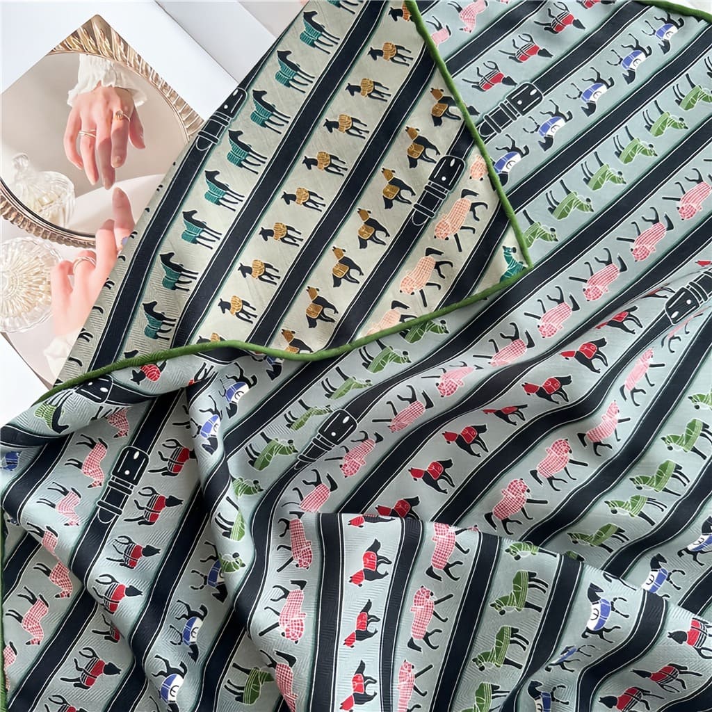 MaraSilk Pure Mulberry Silk-Wool Scarf - Square MS828