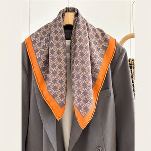 MaraSilk Pure Mulberry Silk-Wool Scarf - Square MS828