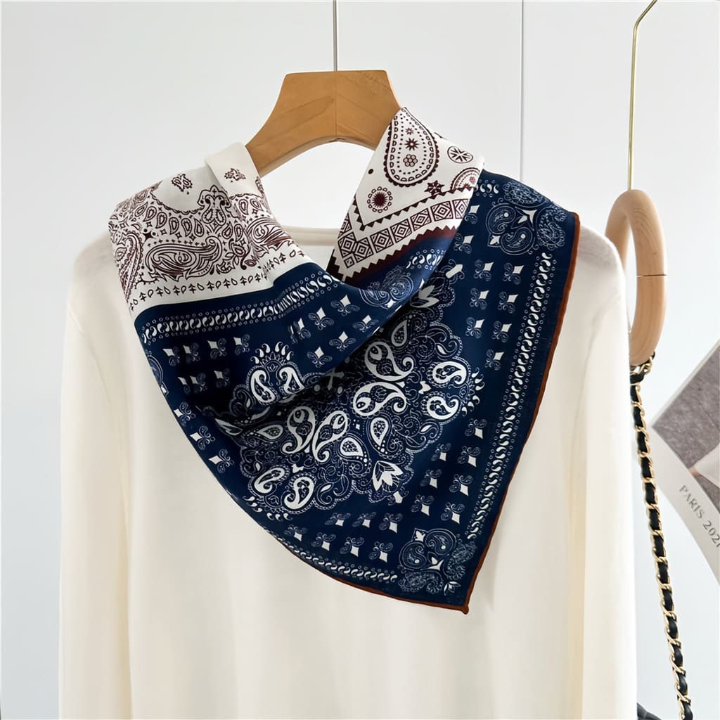 MaraSilk Pure Mulberry Silk-Wool Scarf - Square MS828