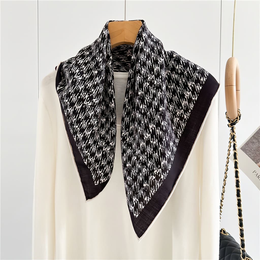 MaraSilk Pure Mulberry Silk-Wool Scarf - Square MS828