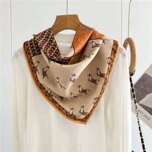 MaraSilk Pure Mulberry Silk-Wool Scarf - Square MS828