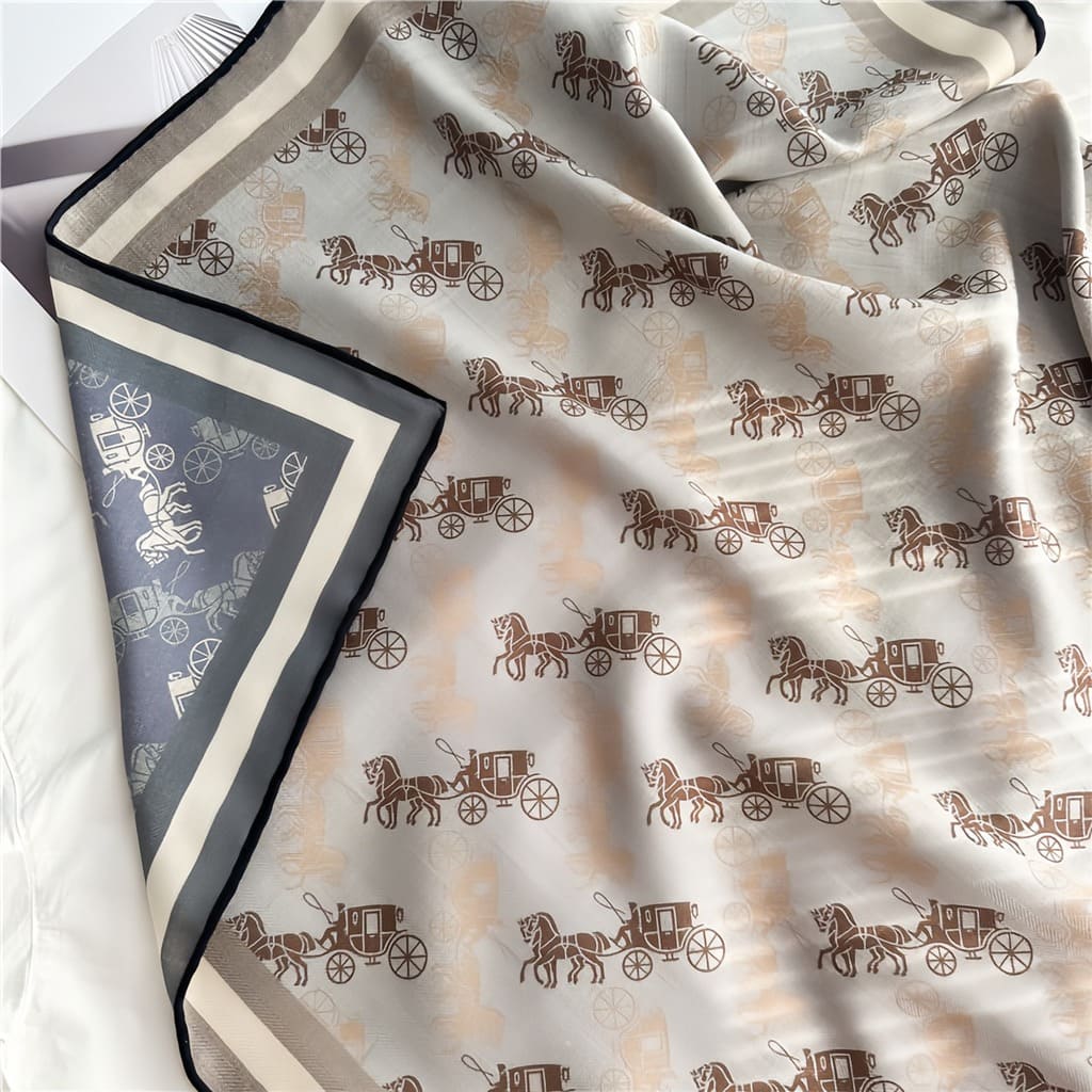 MaraSilk Pure Mulberry Silk-Wool Scarf - Square MS828