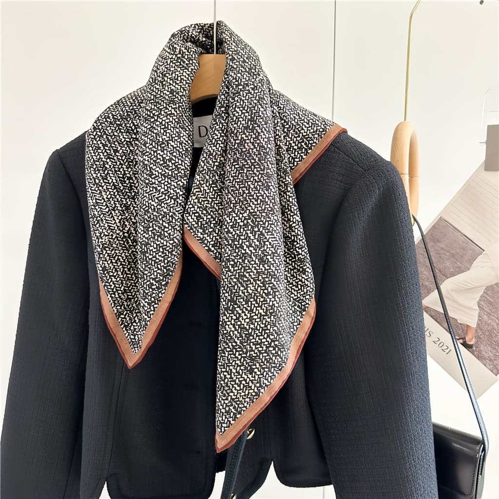 MaraSilk Pure Mulberry Silk-Wool Scarf - Square MS828