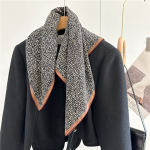 MaraSilk Pure Mulberry Silk-Wool Scarf - Square MS828