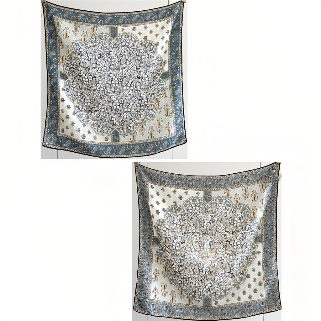 MaraSilk Pure Mulberry Silk-Wool Scarf - Square MS828 25" x 25" MS82808