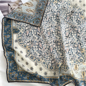 MaraSilk Pure Mulberry Silk-Wool Scarf - Square MS828