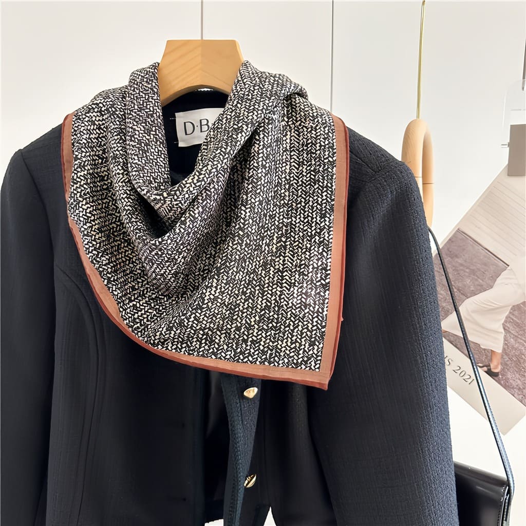 MaraSilk Pure Mulberry Silk-Wool Scarf - Square MS828