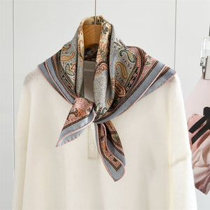 MaraSilk Pure Mulberry Silk-Wool Scarf - Square MS851