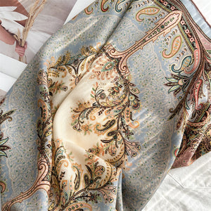 MaraSilk Pure Mulberry Silk-Wool Scarf - Square MS851