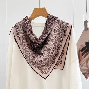 MaraSilk Pure Mulberry Silk-Wool Scarf - Square MS851