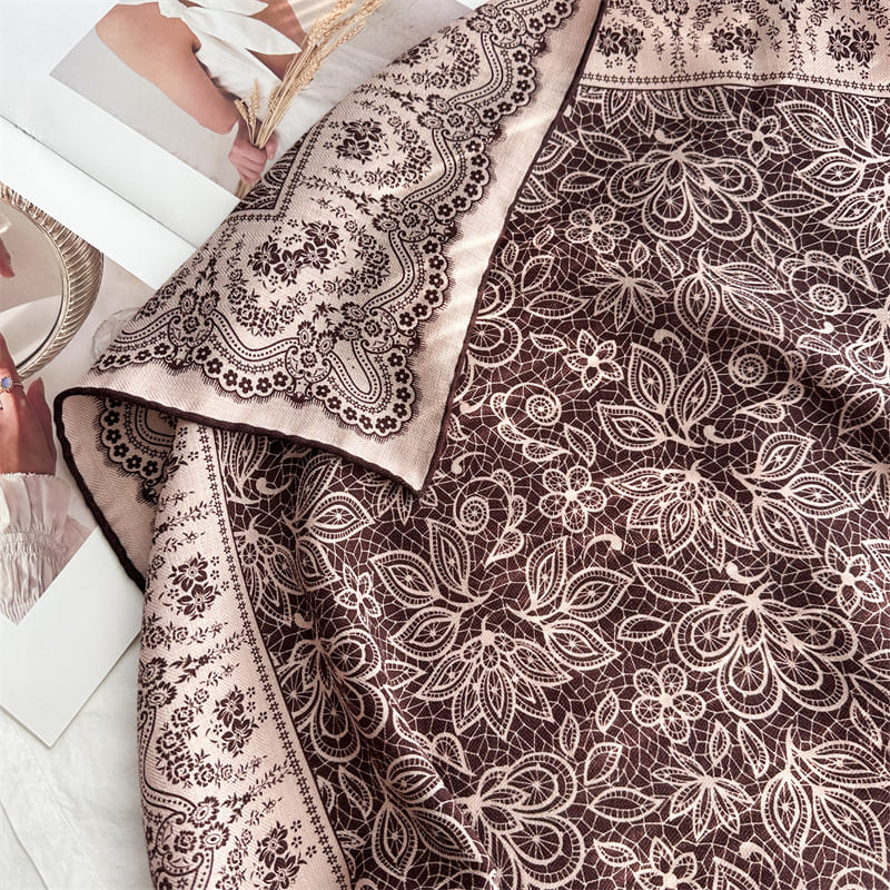 MaraSilk Pure Mulberry Silk-Wool Scarf - Square MS851