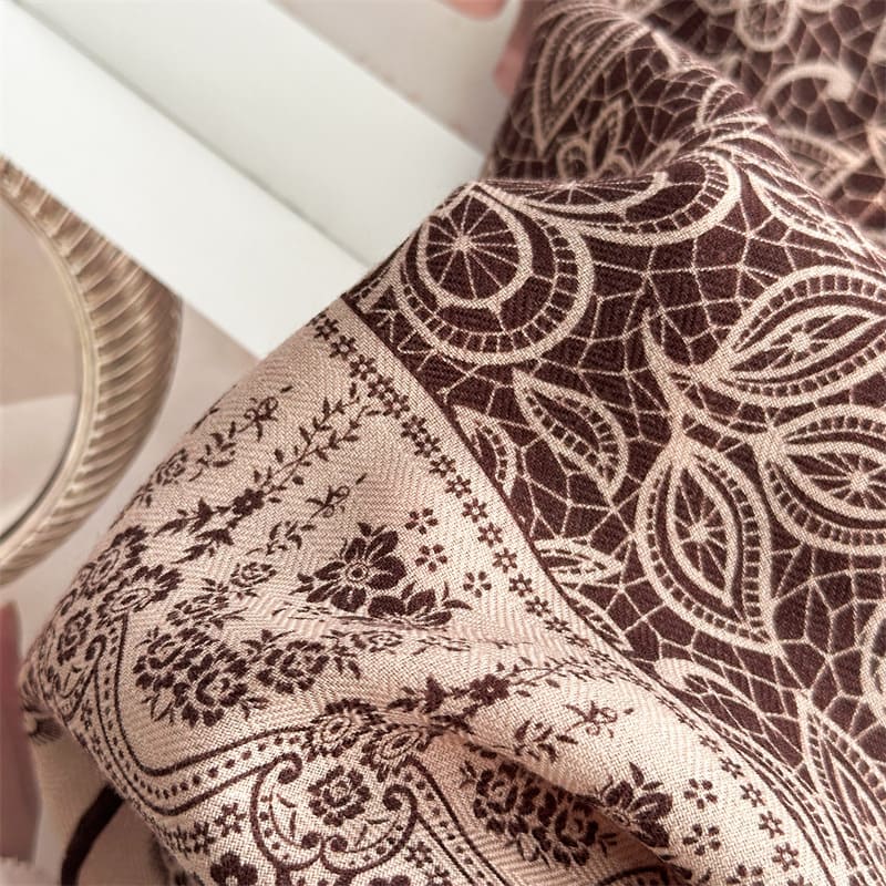 MaraSilk Pure Mulberry Silk-Wool Scarf - Square MS851