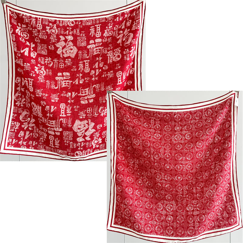 MaraSilk Pure Mulberry Silk-Wool Scarf - Square MS851 25" x 25" MS85105