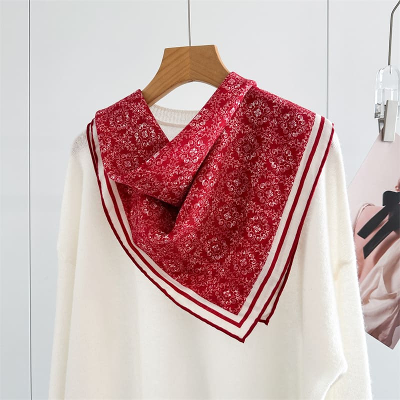 MaraSilk Pure Mulberry Silk-Wool Scarf - Square MS851
