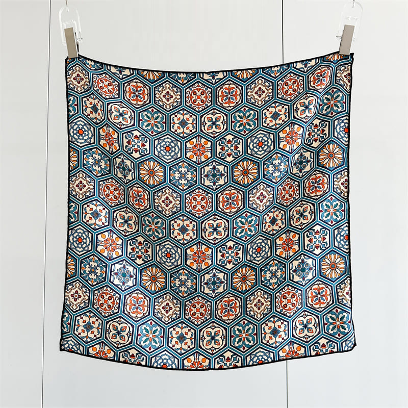 MaraSilk Pure Mulberry Silk-Wool Scarf - Square MS895