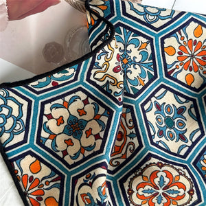 MaraSilk Pure Mulberry Silk-Wool Scarf - Square MS895
