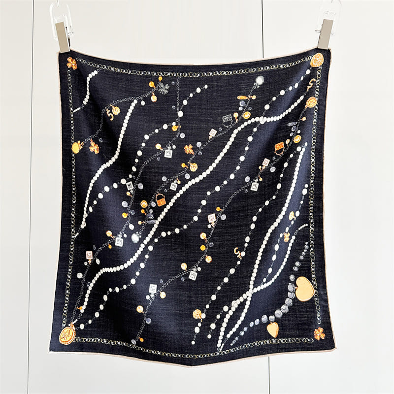 MaraSilk Pure Mulberry Silk-Wool Scarf - Square MS897 25" x 25" MS89701